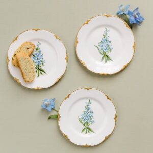 Delphinium Canapé Plates